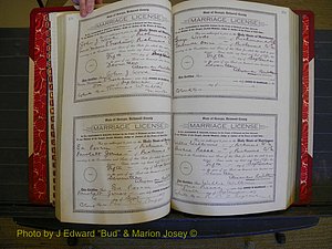Richmond Marriages, Book KK, 1917-1918 P 178-179.JPG