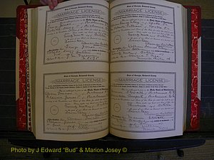 Richmond Marriages, Book KK, 1917-1918 P 296-297.JPG