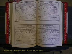 Richmond Marriages, Book KK, 1917-1918 P 306-307.JPG