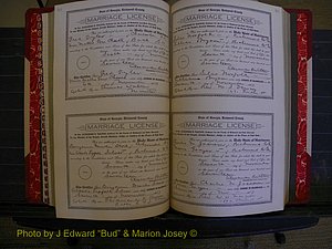 Richmond Marriages, Book KK, 1917-1918 P 314-315.JPG