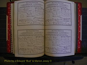 Richmond Marriages, Book KK, 1917-1918 P 318-319.JPG