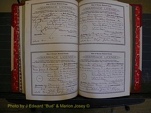 Richmond Marriages, Book KK, 1917-1918 P 364-365.JPG
