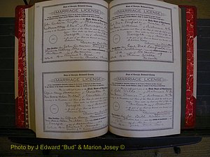 Richmond Marriages, Book KK, 1917-1918 P 422-423.JPG