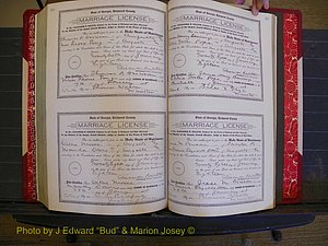Richmond Marriages, Book KK, 1917-1918 P 566-567.JPG