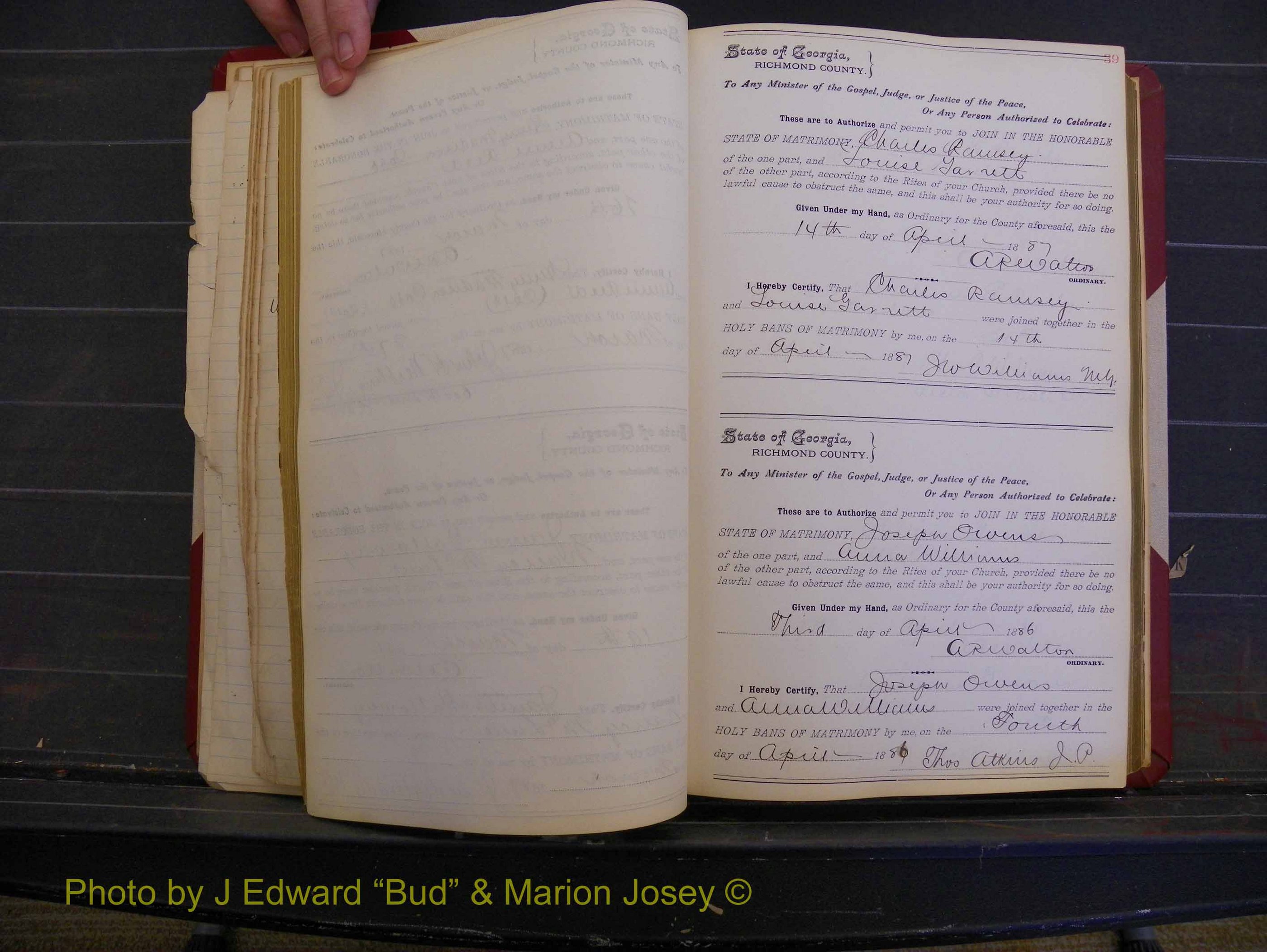 Richmond Marriages, Book L, 1881-1887 P 039.JPG