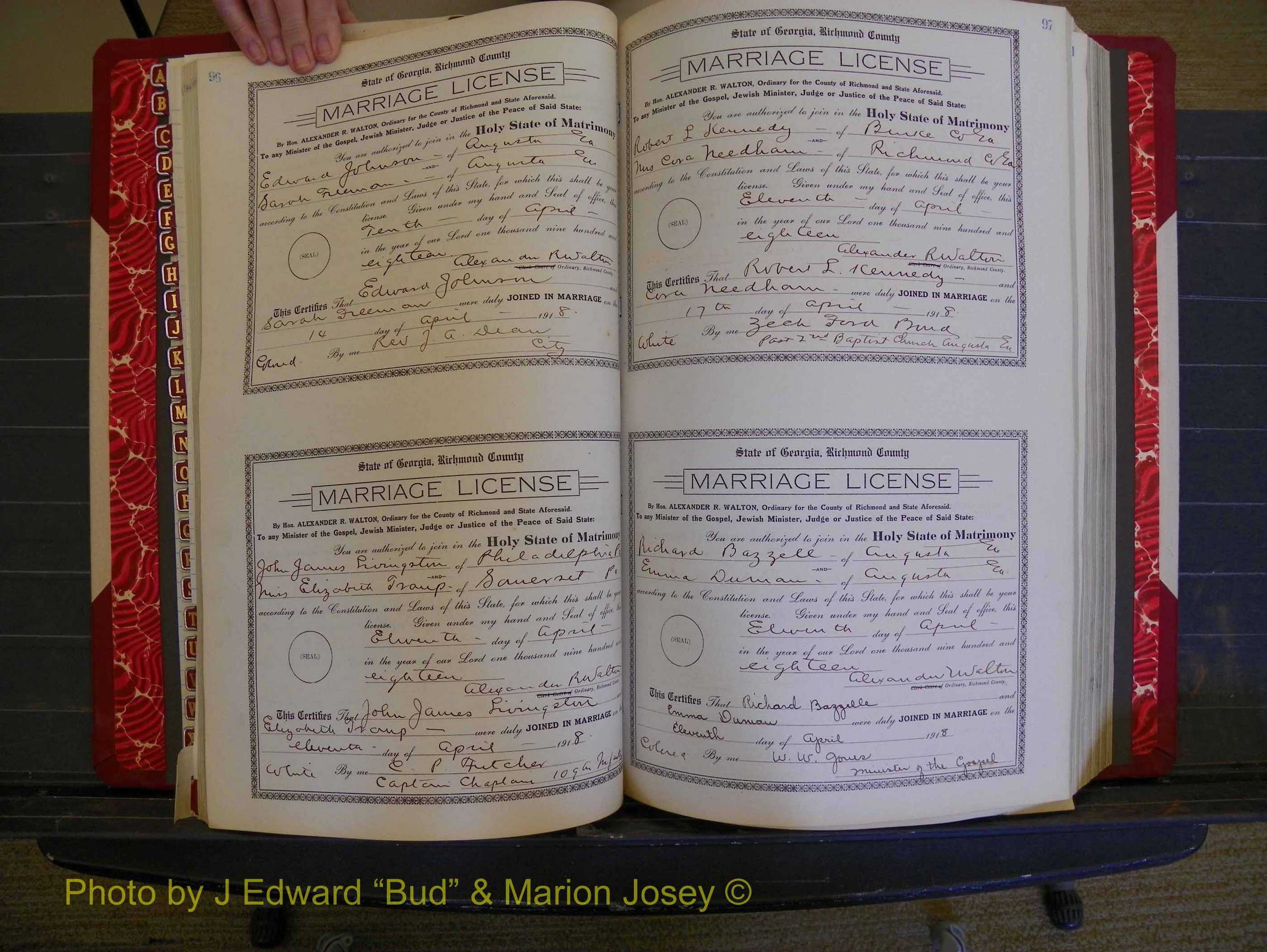 Richmond Marriages, Book LL, 1918 P 096-097.JPG