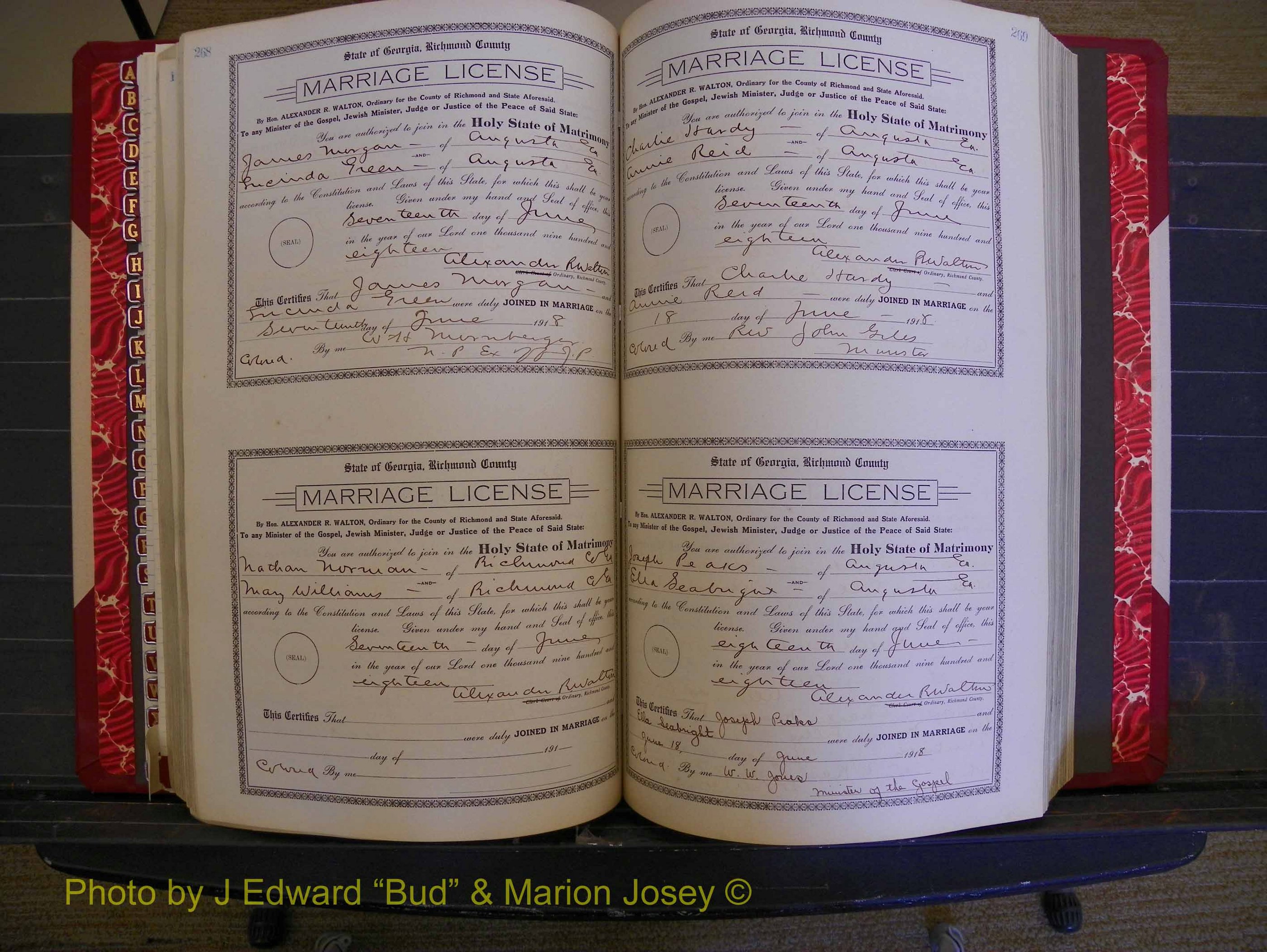 Richmond Marriages, Book LL, 1918 P 268-269.JPG