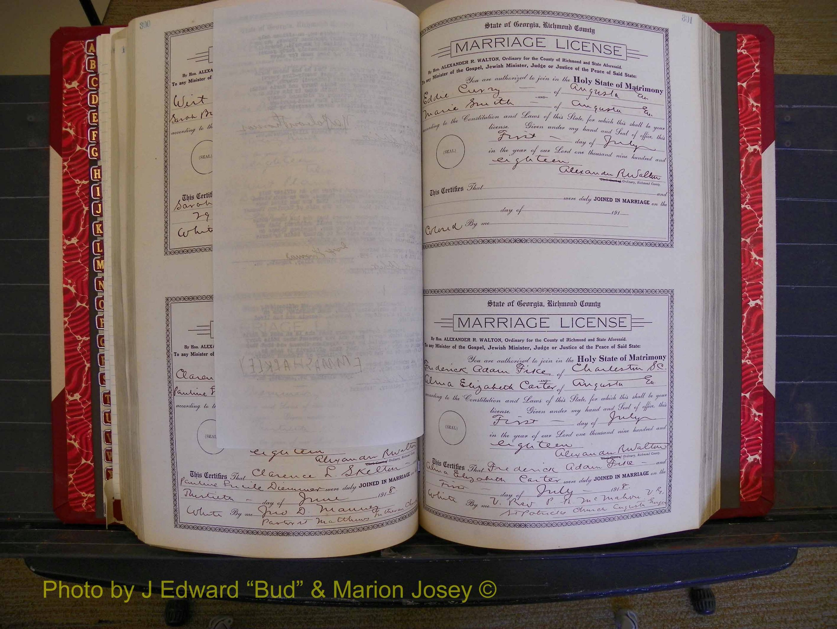 Richmond Marriages, Book LL, 1918 P 300a-301a.JPG