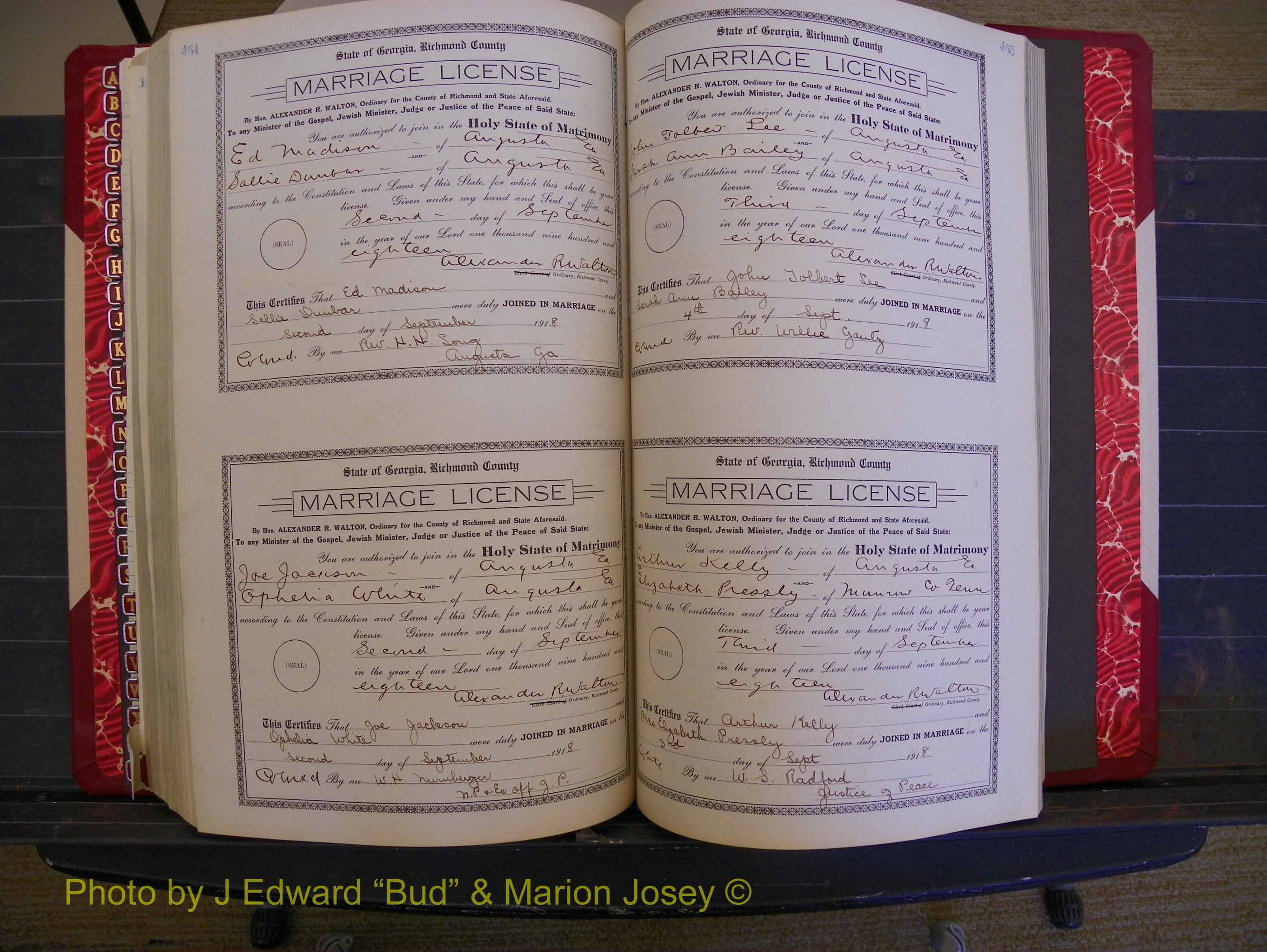 Richmond Marriages, Book LL, 1918 P 464-465.JPG