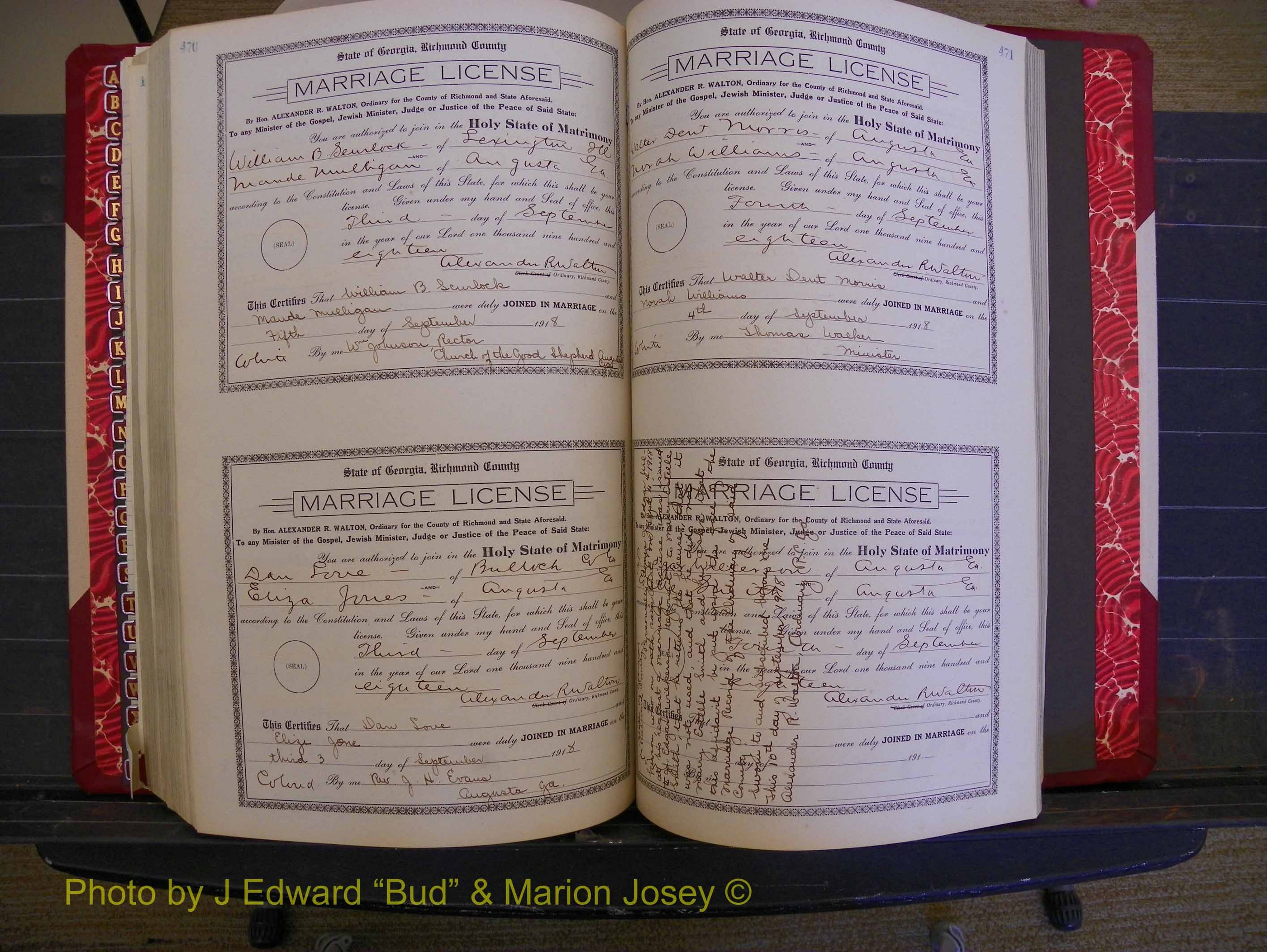 Richmond Marriages, Book LL, 1918 P 470-471.JPG