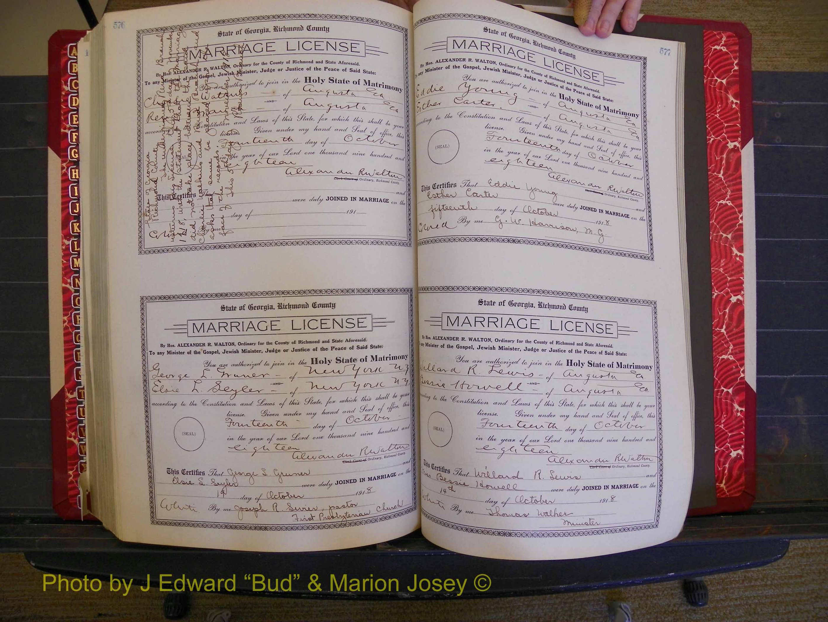 Richmond Marriages, Book LL, 1918 P 576-577.JPG
