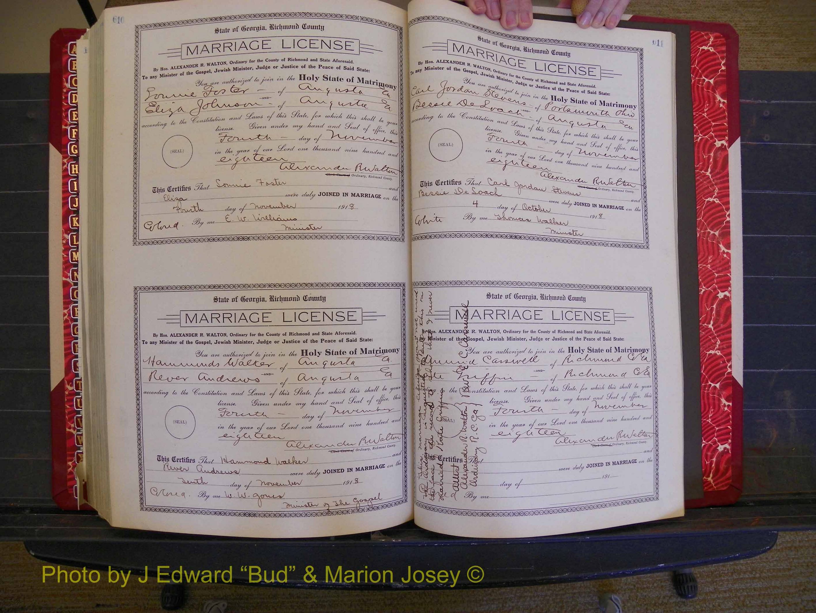 Richmond Marriages, Book LL, 1918 P 610-611.JPG