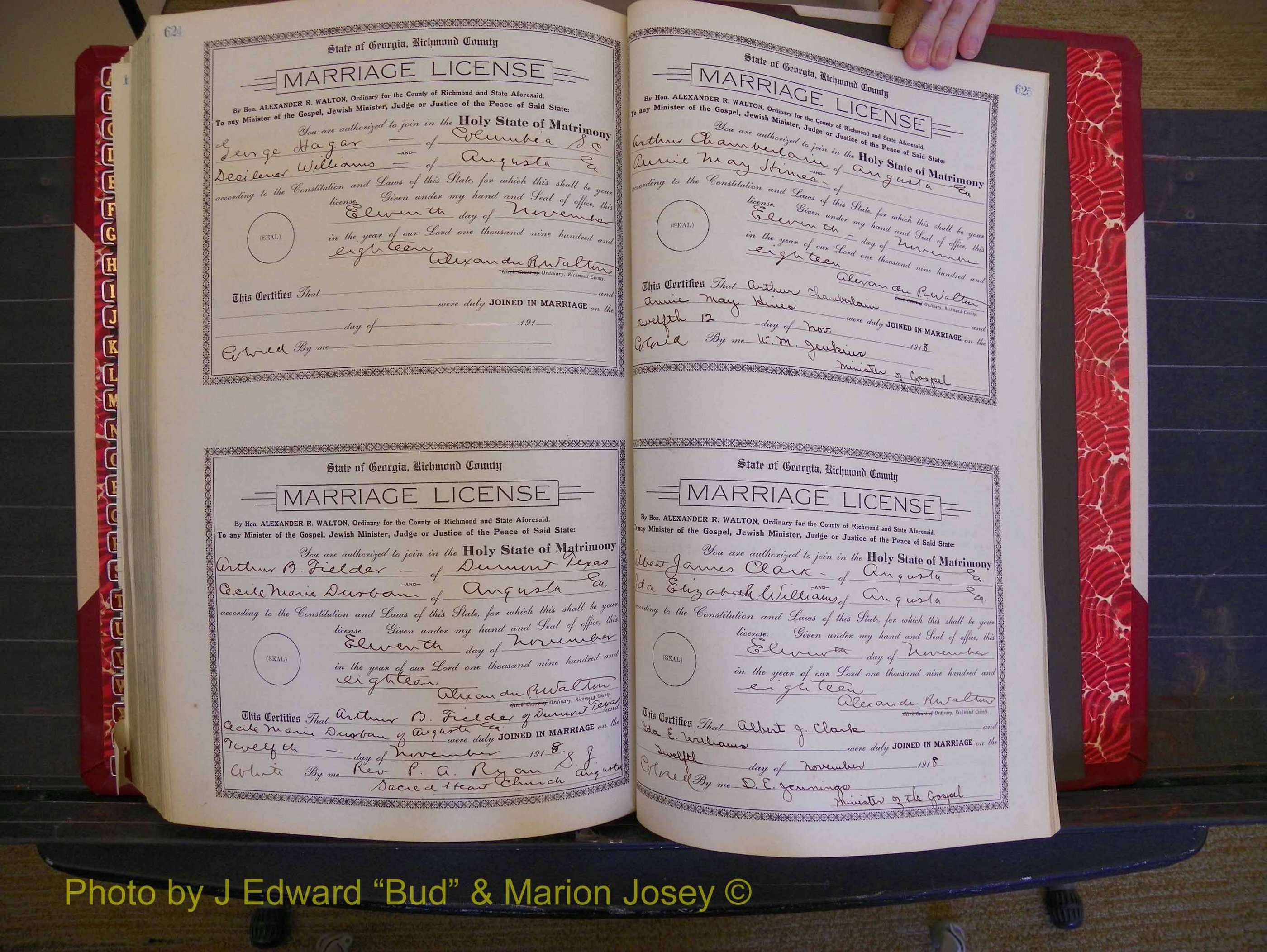 Richmond Marriages, Book LL, 1918 P 624-625.JPG