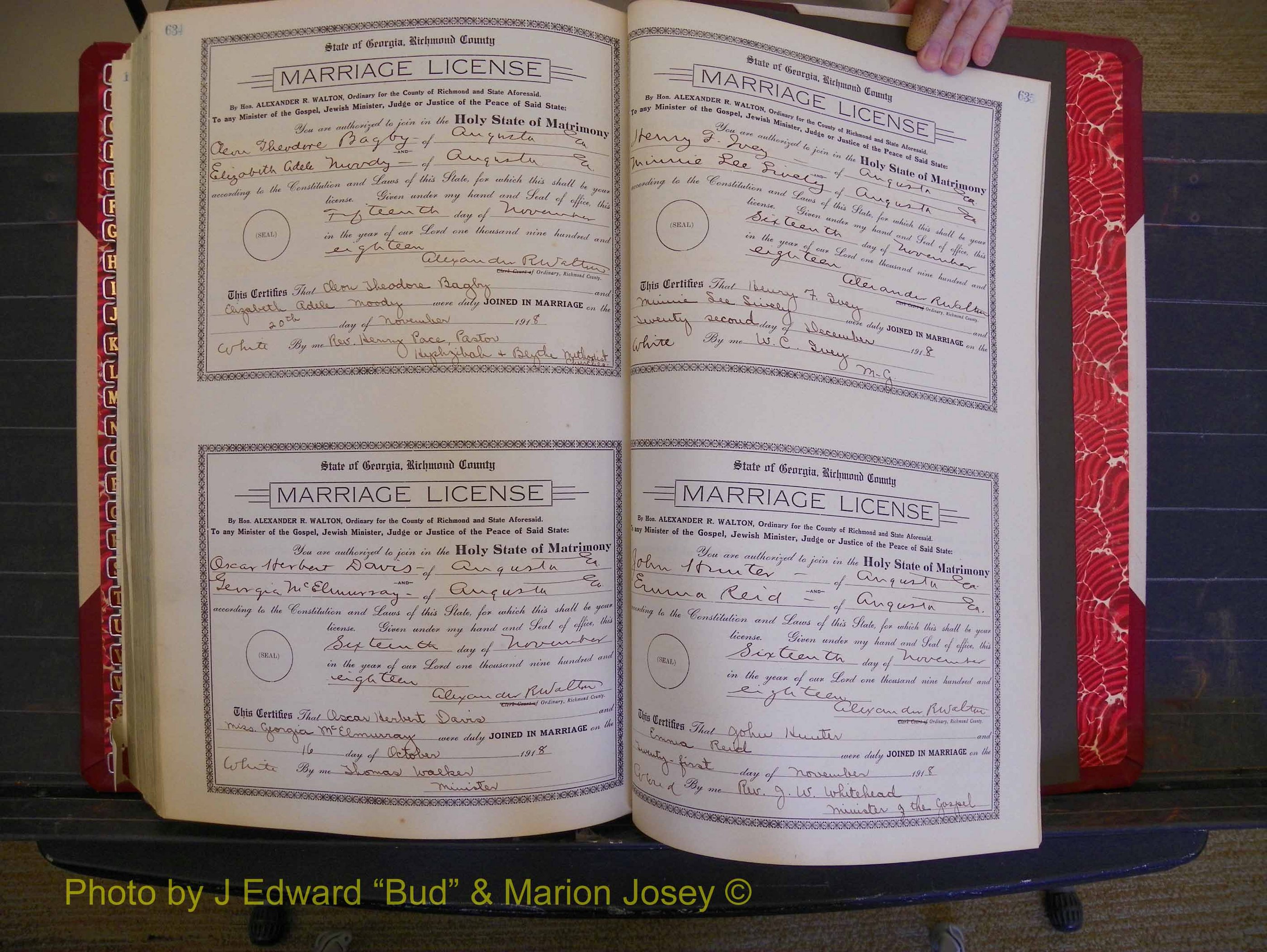 Richmond Marriages, Book LL, 1918 P 634-635.JPG