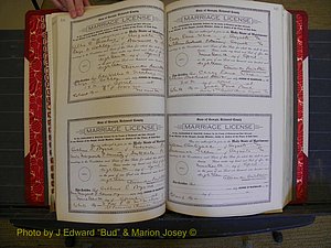 Richmond Marriages, Book LL, 1918 P 122-123.JPG