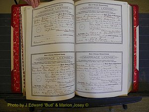 Richmond Marriages, Book LL, 1918 P 128-129.JPG