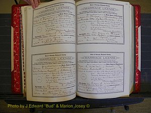 Richmond Marriages, Book LL, 1918 P 132-133.JPG