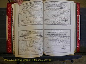 Richmond Marriages, Book LL, 1918 P 134-135.JPG