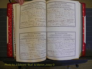 Richmond Marriages, Book LL, 1918 P 136-137.JPG