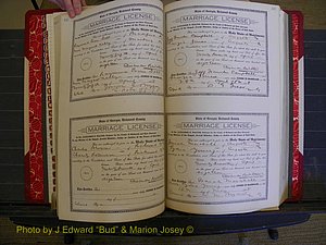 Richmond Marriages, Book LL, 1918 P 144-145.JPG