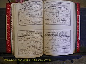 Richmond Marriages, Book LL, 1918 P 232-233.JPG