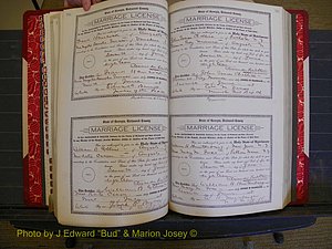 Richmond Marriages, Book LL, 1918 P 244-245.JPG