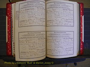 Richmond Marriages, Book LL, 1918 P 254-255.JPG
