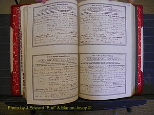 Richmond Marriages, Book LL, 1918 P 256-257.JPG