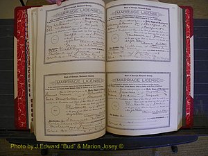 Richmond Marriages, Book LL, 1918 P 258-259.JPG