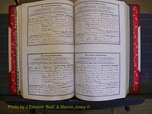 Richmond Marriages, Book LL, 1918 P 264-265.JPG
