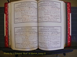 Richmond Marriages, Book LL, 1918 P 292-293.JPG