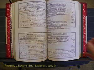 Richmond Marriages, Book LL, 1918 P 300-301.JPG