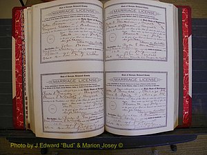 Richmond Marriages, Book LL, 1918 P 328-329.JPG