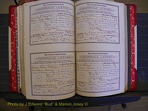 Richmond Marriages, Book LL, 1918 P 388-389.JPG