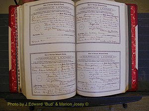 Richmond Marriages, Book LL, 1918 P 394-395.JPG