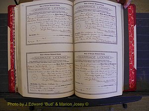 Richmond Marriages, Book LL, 1918 P 446-447.JPG