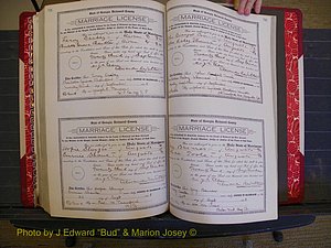 Richmond Marriages, Book LL, 1918 P 526-527.JPG