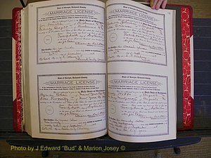 Richmond Marriages, Book LL, 1918 P 540-541.JPG