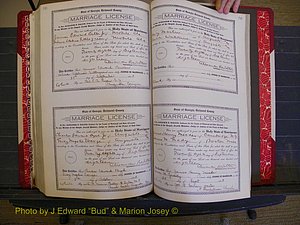 Richmond Marriages, Book LL, 1918 P 542-543.JPG