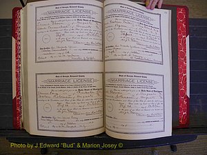 Richmond Marriages, Book LL, 1918 P 558-559.JPG