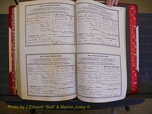 Richmond Marriages, Book LL, 1918 P 572-573.JPG