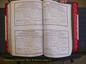 Richmond Marriages, Book LL, 1918 P 580-581.JPG