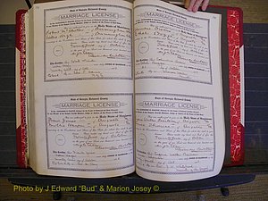 Richmond Marriages, Book LL, 1918 P 588-589.JPG