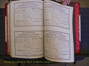 Richmond Marriages, Book LL, 1918 P 608-609.JPG