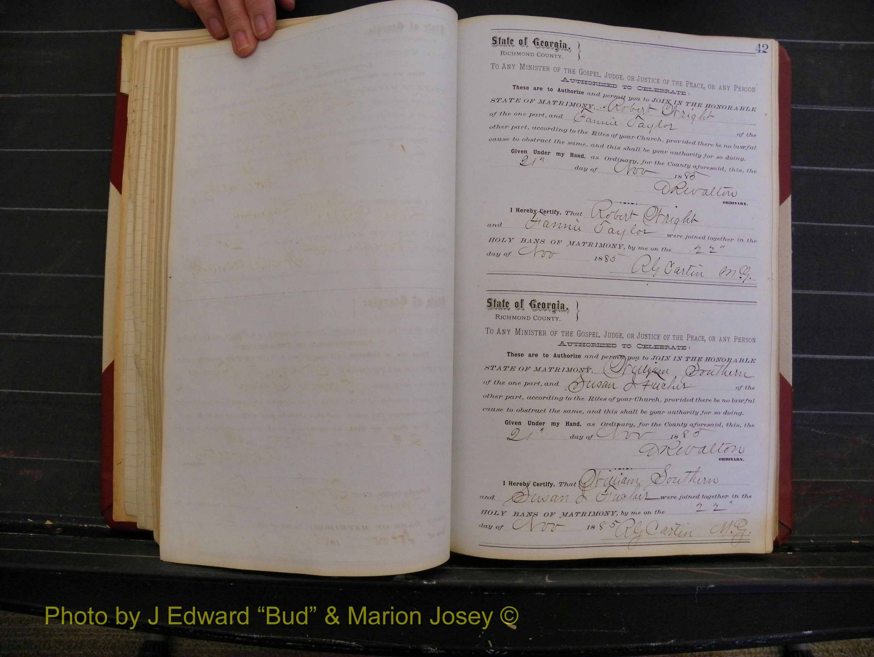 Richmond Marriages, Book O, 1881-1887 P 042.JPG