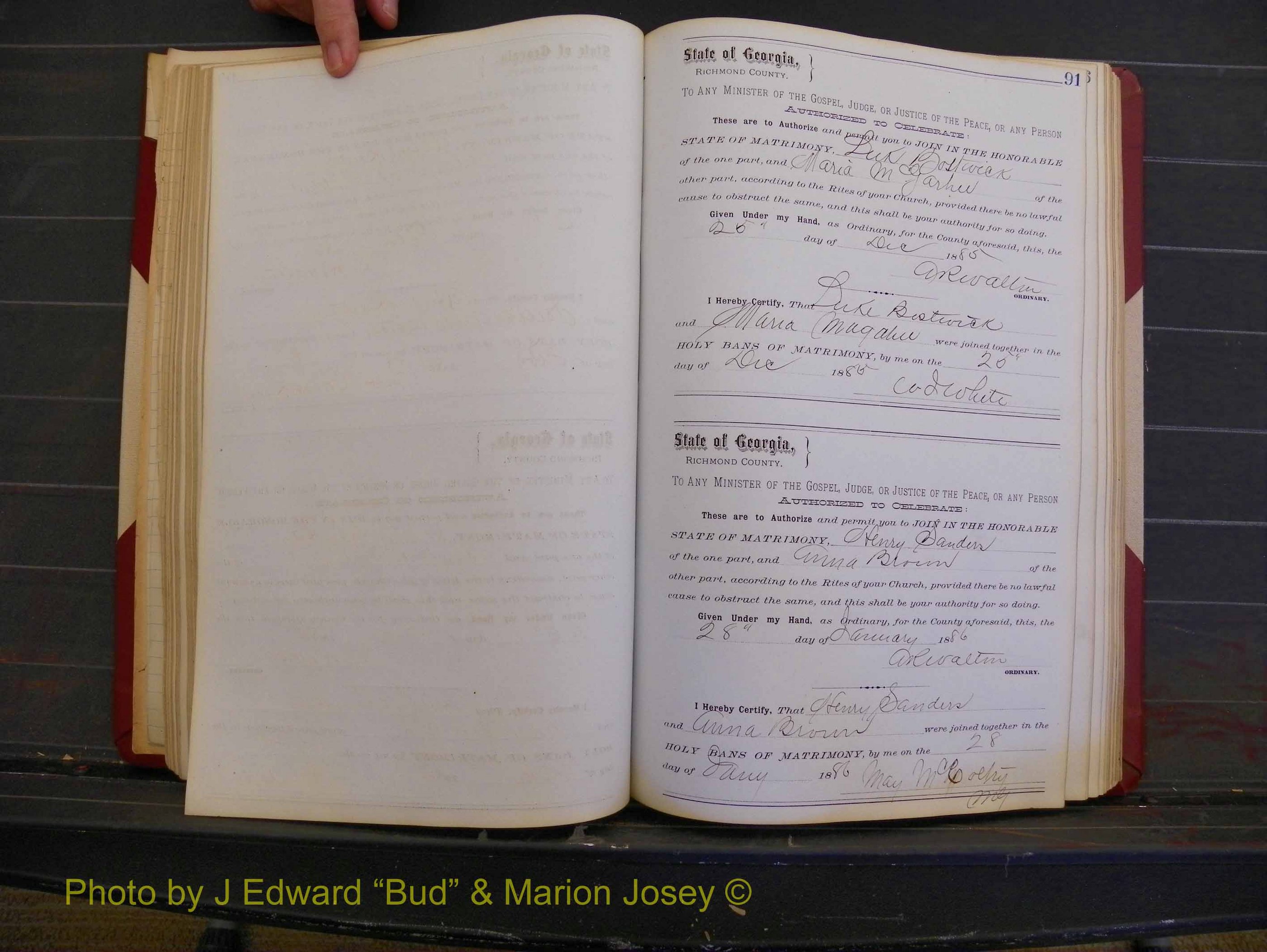 Richmond Marriages, Book O, 1881-1887 P 091.JPG