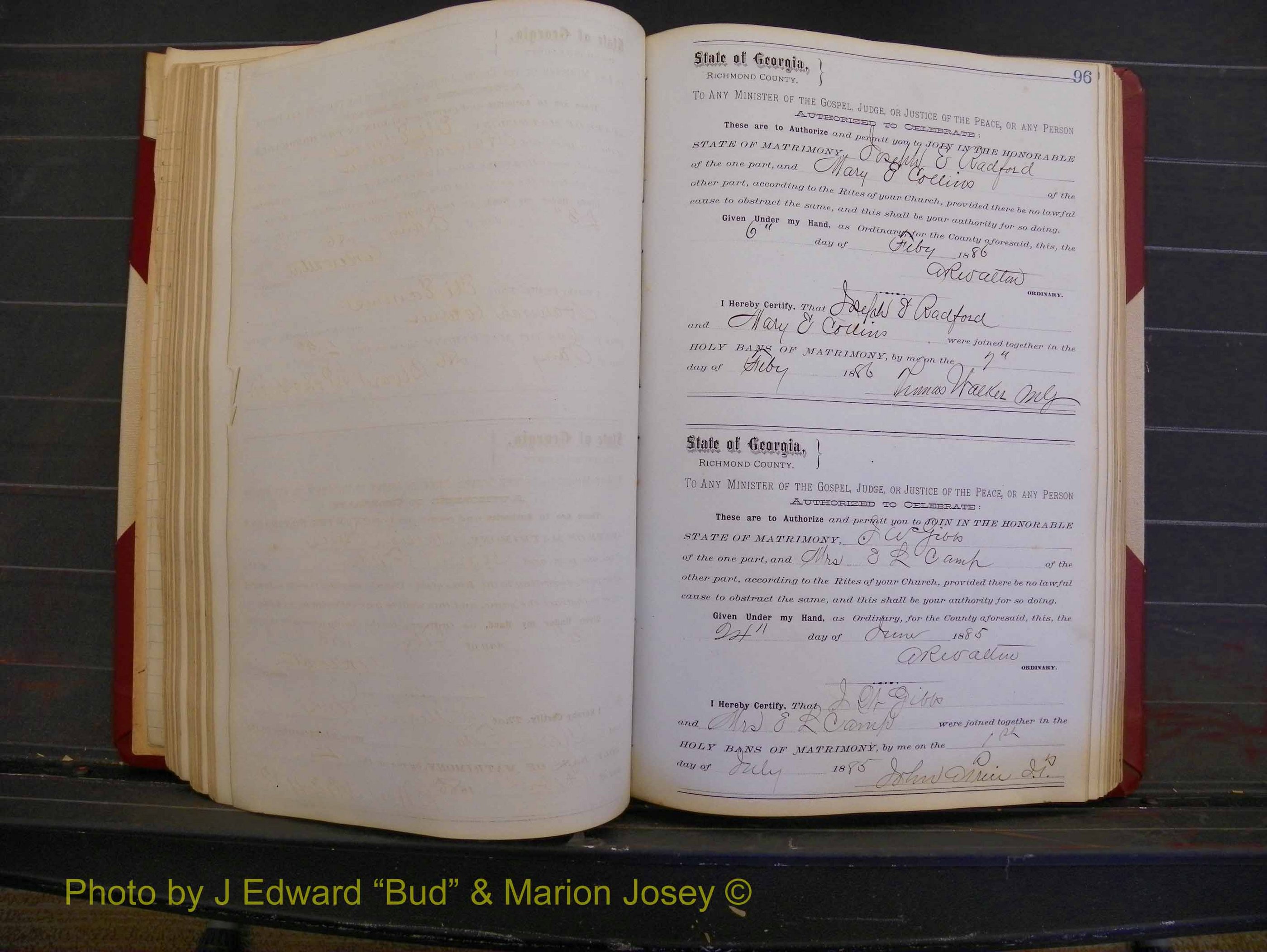 Richmond Marriages, Book O, 1881-1887 P 096.JPG