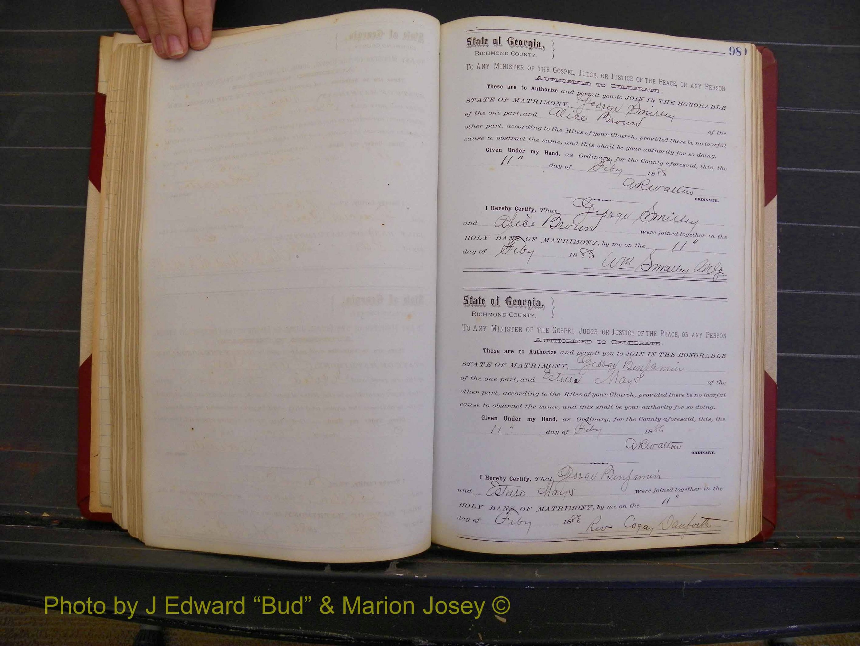 Richmond Marriages, Book O, 1881-1887 P 098.JPG