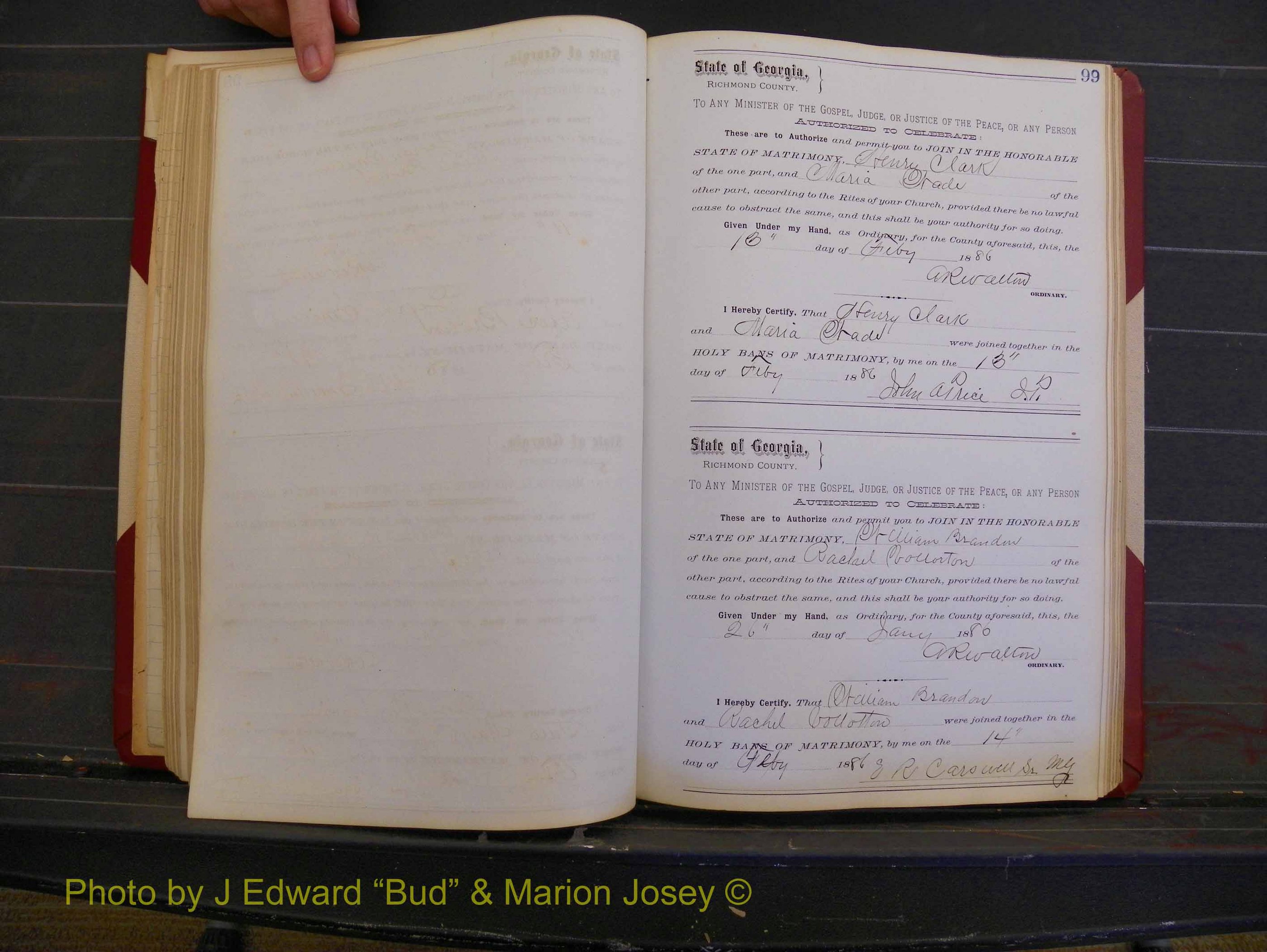 Richmond Marriages, Book O, 1881-1887 P 099.JPG