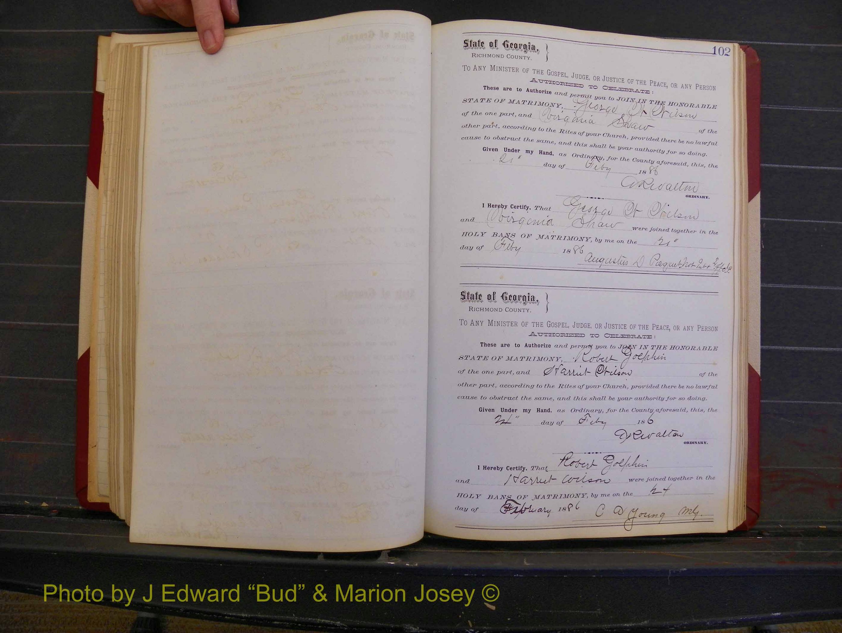 Richmond Marriages, Book O, 1881-1887 P 102.JPG